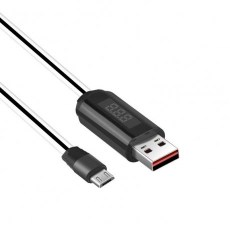 HOCO U29 ΚΑΛΩΔΙΟ ΜΕ ΟΘΟΝΗ MICRO USB ΦΟΡΤΙΣΗΣ & DATA 1.2m, WHITE2
